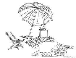 Beach ball and umbrella coloring page. Coloring Pages Of A Beach Umbrella Coloring Home