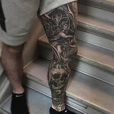 Black And Grey Leg Tattoos For Men 125 Best Leg Tattoos For Men Cool Ideas Designs 2020 Guide Leg Tattoo Men Tattoos For Guys Best Leg Tattoos
