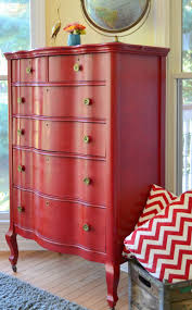Red Dresser Red Painted Furniture Painted Furniture Furniture Makeover