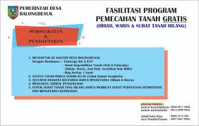 Kali ini kami akan membahas pembelian dan. Program Pemecahan Tanah Gratis Website Resmi Pemerintah Desa Balongbesuk