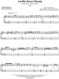 Am g could you find a way to let me down slowly? Jennifer Eklund Let Me Down Slowly Remix Easy Sheet Music Piano Solo In D Minor Download Print Sku Mn0193883