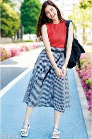 一緒にいて楽しそうキャラ 新木優子は赤のノースリニットをこう着回す ファッションコーデのアイデア 日本のファッションスタイル カワイイスタイル