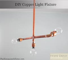 Diy light fixture | how to use industrial piping for a custom size and shape. Diy Copper Light Fixture