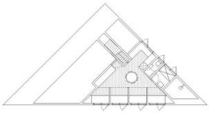 Small triangular windows a definitely cute but are more appropriate for the second floor. Architectural Drawings 8 Triangular Projects That Embrace Their Awkward Sites Architizer Journal
