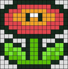 Fleur De Feu Super Mario En Perle Hama Mini Le Blog De Miss Kawaii Perles Hama Perle Hama Mario Hama Mario