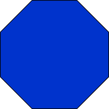 A polygon is any closed geometrical shape made up of. Download Blue Octagon Octagon Shape With Color Full Size Png Image Pngkit