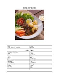 Resep selat solo sederhana spesial asli enak. Resep Selat Solo Empuk Info Wisata Hits