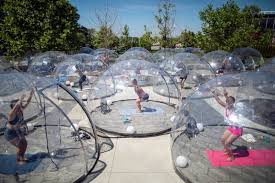 Check spelling or type a new query. Covid 19 Toronto Gets Outdoor Domes For Practising Yoga Lifestyle Photos Gulf News