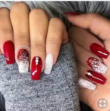 pin by melyssa selleck on nail ideas red christmas nails red wedding nails christmas gel nails