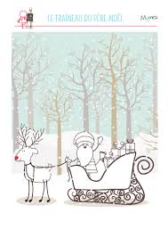 Autres dessins de noël : Coloriage Du Pere Noel Et Son Traineau Momes Net