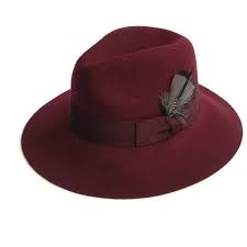 Justine Hats Feather Fedora Hat 130 Liked On Polyvore Featuring Accessories Hats Maroon Brimmed Hat Feather Hat Mar Feather Hat Maroon Hat Fedora Hat