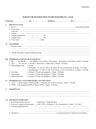 Tulisan kami kali ini akan membahas bebera contoh ptk utamanya jenjang paud/tk. Formulir Deteksi Dini Tumbuh Kembang Anak Pdf