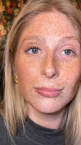 Makeup is so fun 😭 , #beauty #makeup #freckles #fauxfreckles #ethereal  #grwm #skincare #skincareroutine #spf #halffacemakeup #halfface #enhance  #natural