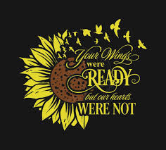 This design is compatible with any cutting machine or application that can read svg or dxf files. Your Wings Were Ready But Our Hearts 1 Png Free Download Files For Cricut Silhouette Plus Resource For Print On Demand