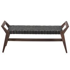 You are now ready for your woven leather top (or vinyl pleather for those on a budget like me!) the overall dimensions of this bench are 48″w x 15.5″d x 17.5″t. Darcie Mid Century Brown Teak Black Woven Leather Seat Bench Small Under 45 W Kathy Kuo Home