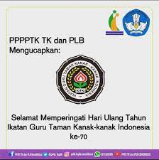 Selamat kepada igtki, pada perjalanan yang ke 67 tahun ini, memberikan perjalanan luar biasa, dan sudah terdepan mewarnai perjalanan pendidikan dan masa depa. Dariguruuntuknegeri Pa Twitter Selamat Memperingati Hut Ikatan Guru Taman Kanak Kanak Indonesia Ke70