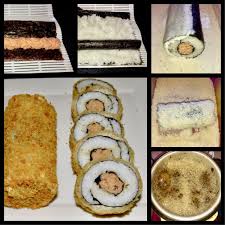 Panierte Sushi Rolle Spicy Thunfisch Sunroll Breaded Sushi Spicy Tuna Sunroll Lebensmittel Essen Sushi Machen Rezepte
