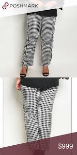 Black And White Gingham Pants Coming Soon Like To Be Notified When Available Super Cute Black And White Gingham Pant With Side Ruffle Detail Stretchy Soft Tts Relaxed Fit Gingham Pants