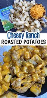 Oven Baked Cheesy Ranch Potatoes Recipe Bbq Chicken Side Dishes Potato Side Dishes Grilled Chicken Side Dishes