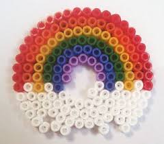 Rainbow Hama Beads Made With Ikea Pyssla Perler Beads Designs Iron Beads Hama Beads Patterns