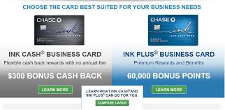 The regular ink plus credit card is great for larger companies that meet the spending minimums. Chase Ink Plus Ink Cash Bonus Increased 60 000 30 000 Points Miles Momma