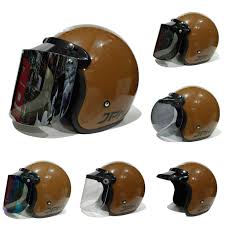 Beli helm bogo online berkualitas dengan harga murah terbaru 2021 di tokopedia! Helm Bogo Jpn Arc Retro Coklat Kaca Flat Visor Cembung Shopee Indonesia