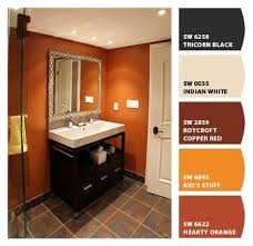 Check Out These Colors I Just Chipped Orange Bathrooms Burnt Orange Bathrooms Orange Bathroom Decor