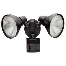 Defiant 180 Degree Black Motion Sensing Outdoor Security Light Df 5416 Bk A The Home Depot Security Lights Outdoor Security Lighting Motion Lights