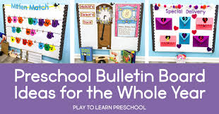 Reading center, art center, bulletin boards, and more. Bulletin Board Ideas For The Preschool Classroom Play To Learn