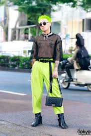 Maison margiela's iconic tabi boots are inspired by the traditional japanese socks of the same name that have been worn with thonged footwear since the 15th century. Tokyo Fashion Tatsuya Wearing A Neon Street Style In Harajuku