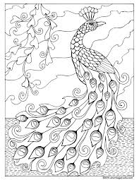 Peacock Coloring Page Vitray Desenleri Kus Sanat Boyama Sayfalari