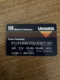 The bank of america cashpay prepaid visa is designed for consumers who want the convenience of paying with plastic but don't want (or don't qualify) for a regular credit card. Bank Of America Check Guarantee Card Debit Visa Vip Exp 1986 Versatel Vintage Ebay