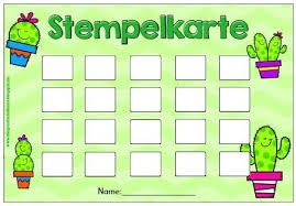 Stempelkarten Werden In Vielen Klassenzimmern Als Belohnungssystem Eingesetzt Meine Schuler Durfen Sich Belohnungssystem Belohnungssystem Kinder Stempelkarte