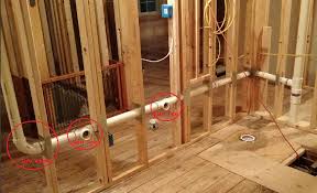 My upstairs bathroom had a flooding incident, and required a new floor and vanity. Double Vanity Horizontal Drain Run Help Terry Love Plumbing Advice Remodel Diy Professional Forum