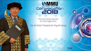 Tan sri dato' paduka dr. The Honorary Doctor Of Management 2018 Youtube