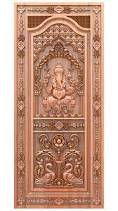 Antique style design with islamic patterns on wooden door. House Door Design Indian Style 2021 Single Main Door Designs Single Door Design Wooden Main Door Design