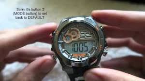 Hold down mode until hours flash. How To Use An Armitron 4 Button Digital Watch Set Different Functions Change Date Set Timer Etc Youtube