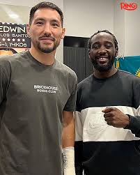 👀 “I got my eyes on you Janibek.” Terence Crawford sends Janibek  Alimkhanuly a message ahead of his middleweight unification bout on  December 6th. We will see 'Bud' move down to middleweight