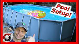 Costco Pool Setup Bestway Oval Pool Youtube