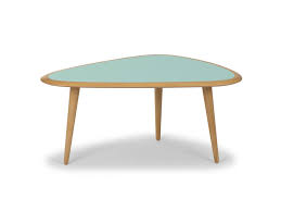 Crafted with solid pine wood treated to a weathered gray finish, this generously. Red Edition Small 50s Style Triangular Oak Coffee Table