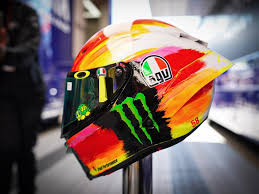 The legendary soleluna design, graphics that will accompany the rider from tavuglia, except for some restyling, throughout his career, will debut with him in the world championship. Motogp Rossi S Colourful Helmet For 2019 Italian Gp Bnm
