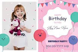 Create birthday invitation card online free with photo Create Your Own Lovely Online Birthday Party Invitation Card With Our New Effects Birthday Party Invitations Online Party Invitations Free Birthday Invitations