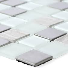 Dann wird die küchenrückwand auf den kleber gedrückt. Selbstklebende Metall Stein Glas Mosaik Fliesen Weiss