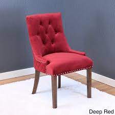 Lemele Deep Red Velvet Dining Chairs Set Of 2 Walmart Com Velvet Dining Chairs Dining Chair Set Cheap Dining Room Chairs