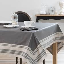 Mantel Engomado Gris 170 X 310 Cm Orangerie Maisons Du Monde Manteles Engomados Gris