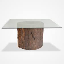 Check out our tree trunk coffee table selection for the very best in unique or custom, handmade pieces from our living room furniture shops. Glass Top Mussutaiba Tree Trunk Dining Table Rotsen Furniture