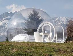 Transparente Zelte Zelten Blasenbaum Natur Haus