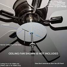 This electrical project is best performed by a licensed electrician. Dual Light Output 7 Diameter Led Panel For Ceiling Fan Light 4000lumens 17watts 120vac Secondary Dimmed 30 Output P N Sptl420lmf73 Dlo 30 Dimmed Secondary Light Output 4000k Buy Online In Aruba