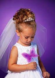Pin By Carrie Chiea Douty On And Their Lovely Hair Flower Girl Hairstyles Kids Hairstyles Flower Girl Tiara