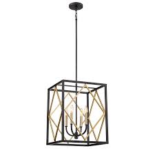 Quoizel Platform Black With Gold Transitional Square Pendant Light Lowes Com Square Pendant Lighting Transitional Pendant Lighting Gold Pendant Lighting